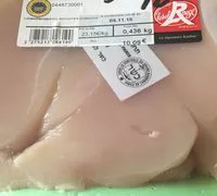 Mängden socker i Escalope de poulet fermier