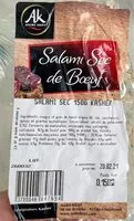 Mängden socker i Salami sec de boeuf