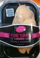 Mängden socker i Foie gras de canard cru déveiné & assaisonné