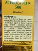 Mängden socker i Acérola Plus 500