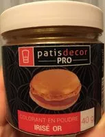 Mängden socker i Colorant en poudre irisé or