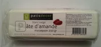 Mängden socker i Pâtes d'amande blanc neige