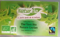 Mängden socker i Thé vert bio nature Ceylan