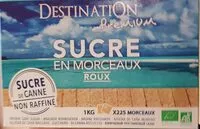 Mängden socker i Sucre en morceaux roux