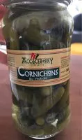 Mängden socker i Cornichons au vinaigre