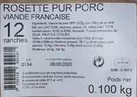Mängden socker i Rosette pur porc