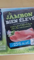 Mängden socker i Jambon Bien Élevé taux de sel réduit 2 tranches