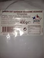 Mängden socker i Jambon cuit supérieur découenné degraissé