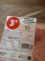 Mängden socker i jambon cuit Supérieur avec couenne