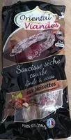 Mängden socker i Saucisse sec courbe aux noisettes