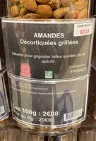 Mängden socker i Amandes Decortiquées Grillées
