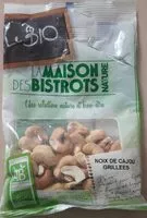 Mängden socker i Noix de cajou grillées BIO