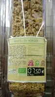 Mängden socker i Muesli du verger