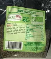 Mängden socker i Lentilles vertes