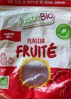 Mängden socker i Raisins secs plaisir fruité