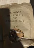 Mängden socker i Amandes décortiquées