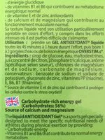 Mängden socker i Gel Antioxydant Liquide - Saveur Fraise Banane - Overstims