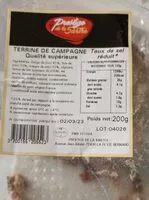 Mängden socker i Terrine de campagne