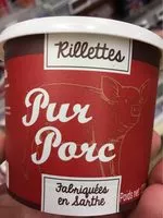 Mängden socker i Rillettes pur porc fabriquées en Sarthe pot