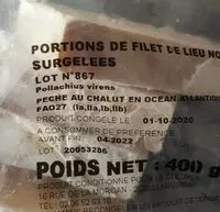 Mängden socker i Filet lieu noir