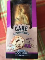 Mängden socker i Pâtisseries Colibri cake raisins macérés au Cognac