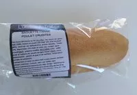 Mängden socker i Baguette farine poulet crudités