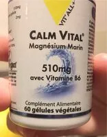 Mängden socker i Calm Vital Magnésium Marin 510 MG - 60 Capsules - Vitall+