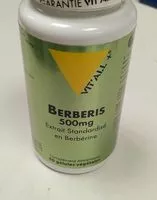 Mängden socker i Berberis 500 MG Extrait Standardisé - 60 Gélules - Vitall+