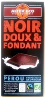 Mängden socker i Chocolat noir doux et fondant bio et équitable