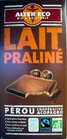Mängden socker i Chocolat Lait praliné Bio