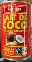 Mängden socker i Lait de coco gingembre citronnelle