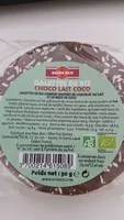 Mängden socker i Galettes de riz chocolat lait coco