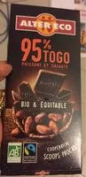 Mängden socker i Chocolat Noir 95% Togo