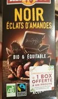 Mängden socker i Chocolat Noir Éclats D'Amandes Bio & équitable