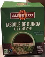 Mängden socker i Taboulé de quinoa à la menthe