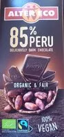 Mängden socker i 85% Peru