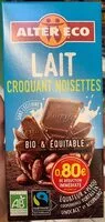 Mängden socker i Lait croquant noisettes