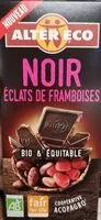 Mängden socker i Alter Eco NOIR éclats de framboises