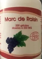 Mängden socker i 200 gelules Marc de Raisin bio