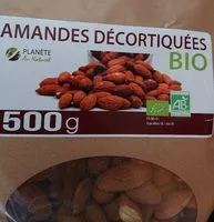 Mängden socker i Amandes décortiquées