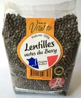 Mängden socker i Lentilles vertes du Berry