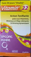 Mängden socker i Ineldéa Vitamin'22 Specific Femme 60 Gélules