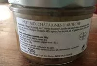 Mängden socker i Pâté aux châtaignes d'Ardèche