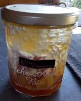 Mängden socker i Confiture pêche-abricot bio cuit au chaudron