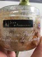 Mängden socker i Pate au poulet et au citron de menton