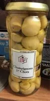Mängden socker i Champignons paris 1er choix