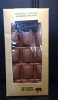 Mängden socker i Chocolat au lait fourrée praliné