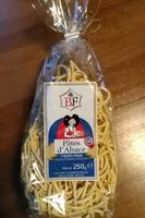 Mängden socker i Pâtes d'alsace 7 oeufmp