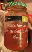 Mängden socker i Sauce tomate Grand mère au basilic bio