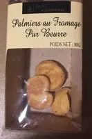 Mängden socker i Palmiers au Fromage Pur Beurre